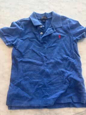 Polo by Ralph Lauren Blue Short Sleeve Polo with Red Pony